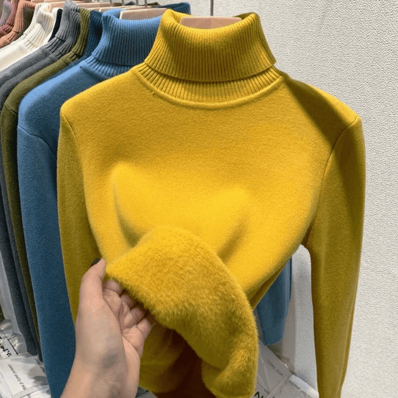 Amélie | Suéter Feminino Gola Alta Peluciado