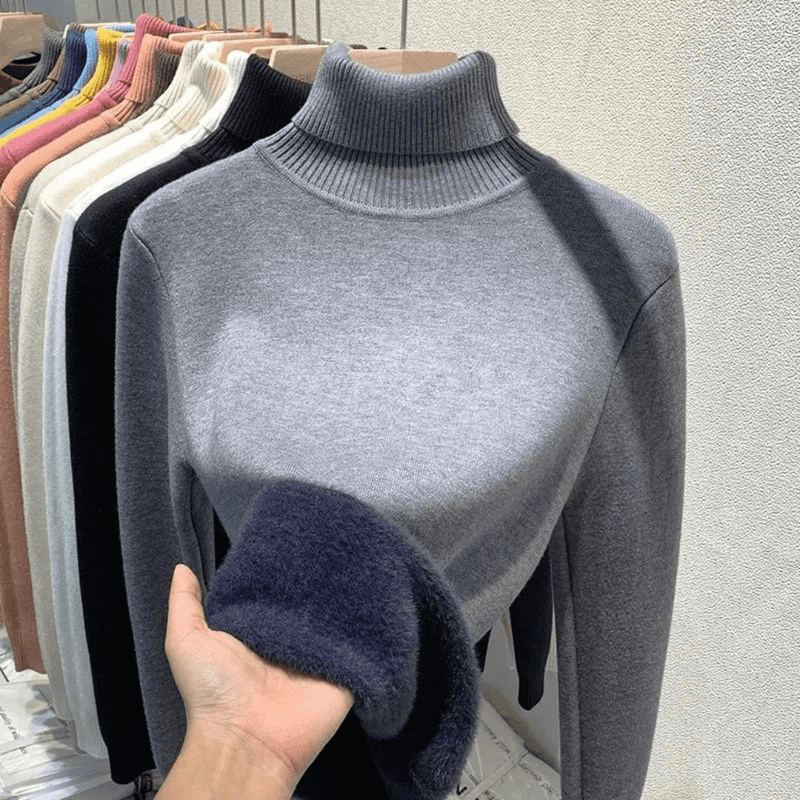 Amélie | Suéter Feminino Gola Alta Peluciado