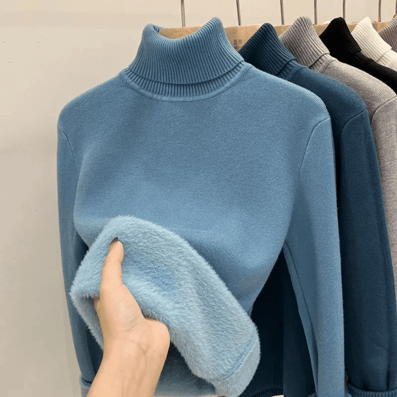 Amélie | Suéter Feminino Gola Alta Peluciado