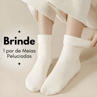 Isla | Calça Jeans Feminina com Elastano Peluciada  + Meia Térmica