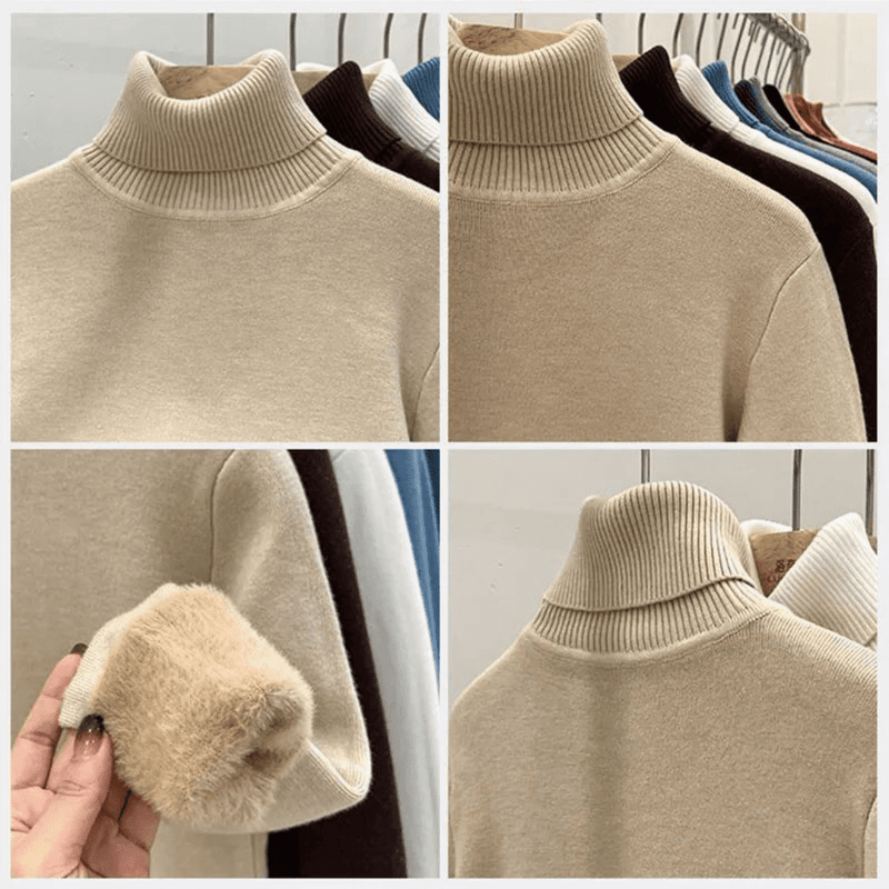 Amélie | Suéter Feminino Gola Alta Peluciado