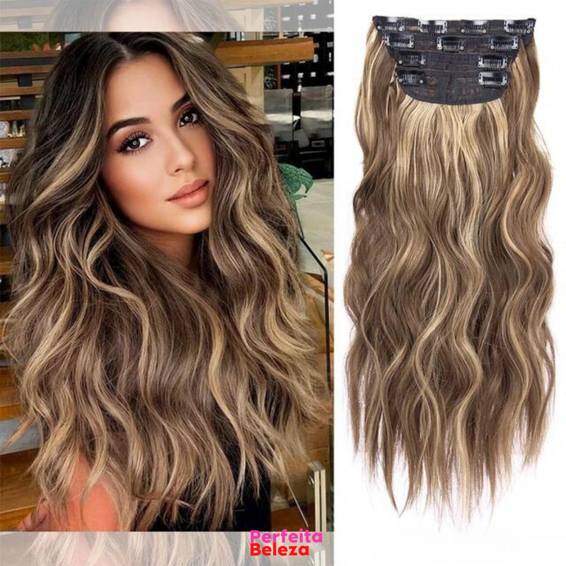 RapunzelHair - Extensão de Cabelo 50 cm [Kit com 4 peças]