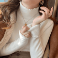 Luna | Blusa Feminina Peluciada com Gola Alta