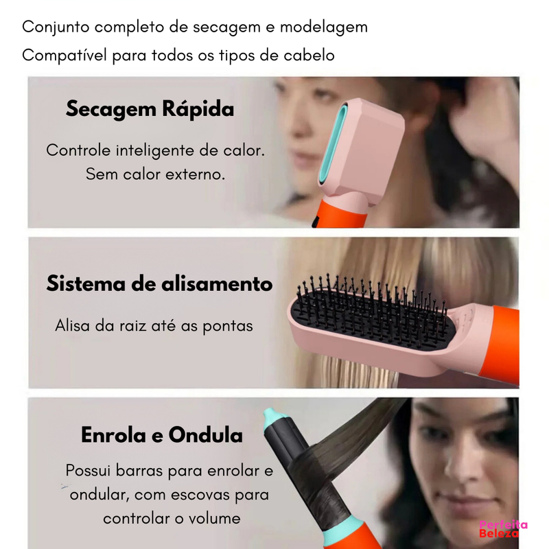 Aura Airwrap - 5 em 1: Seca, Alisa, Baby liss, Volume e Escova