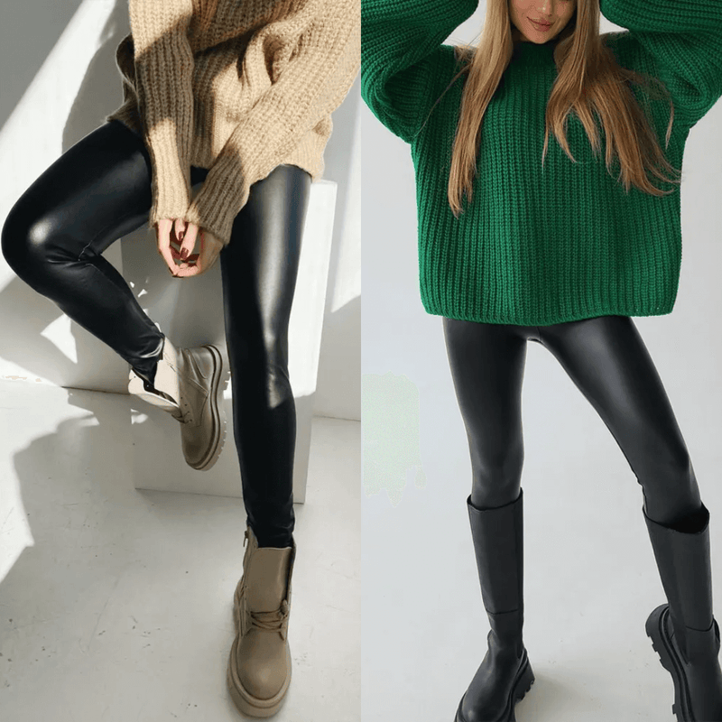 Olivia | Calça Legging de Couro Feminina Peluciada
