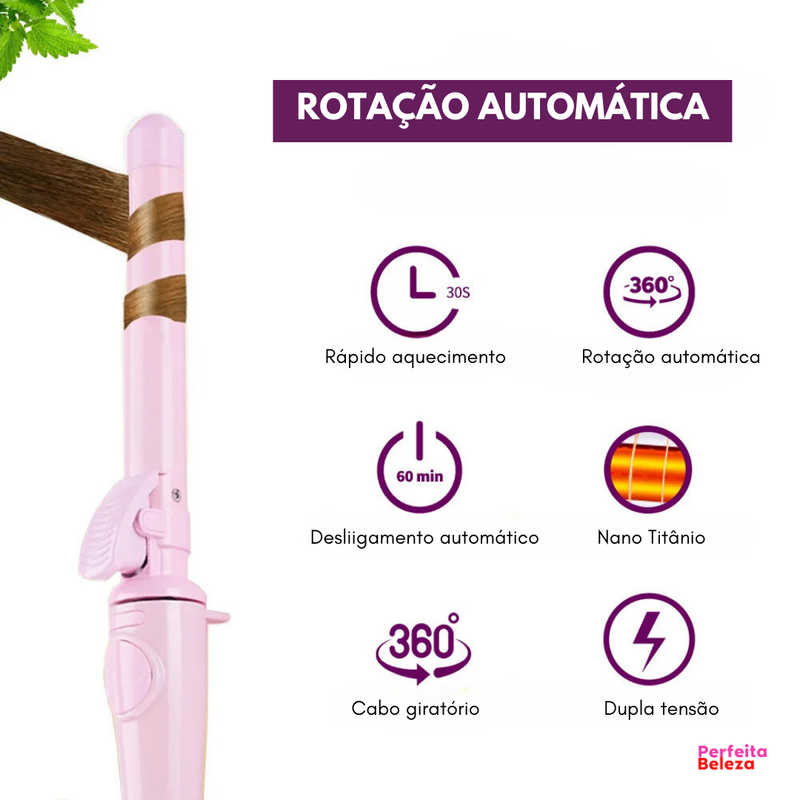 Baby Glam - Babyliss automático giratório [Cachos perfeitos!]