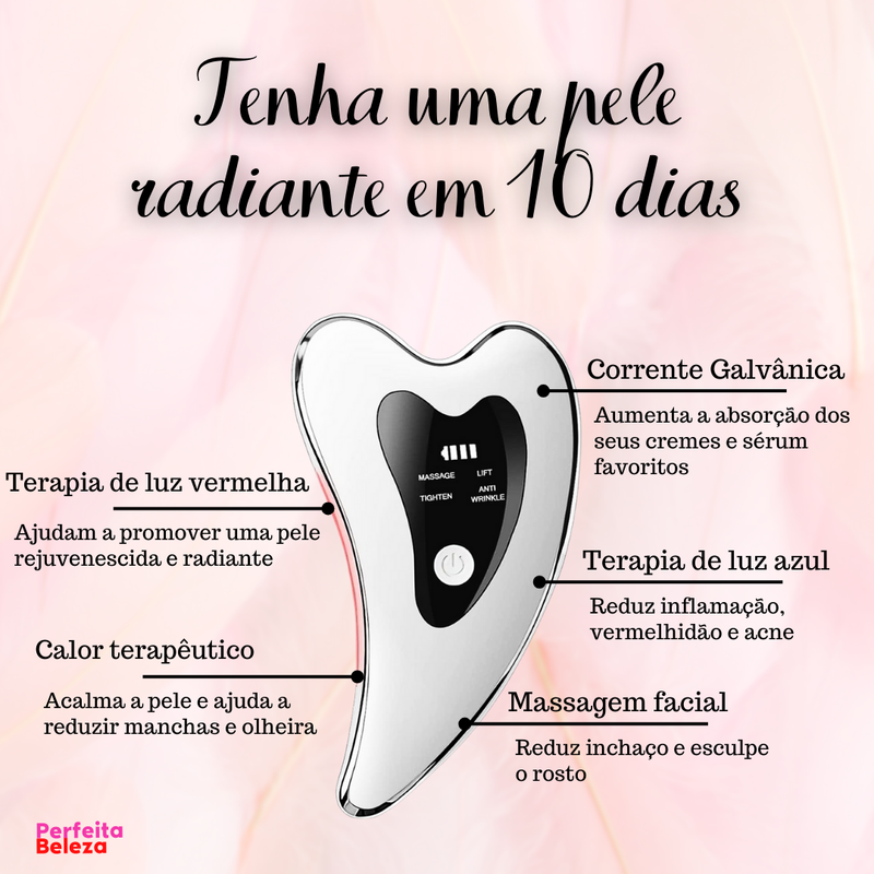 Glowy - Gua Sha com terapia de EMS e luz [Efeito lifting e reduz linhas de expressão]