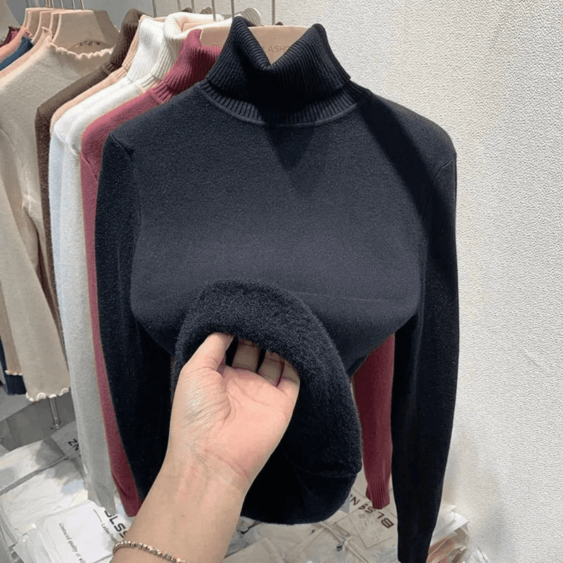 Amélie | Suéter Feminino Gola Alta Peluciado