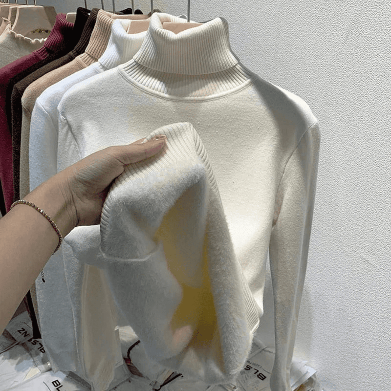 Amélie | Suéter Feminino Gola Alta Peluciado