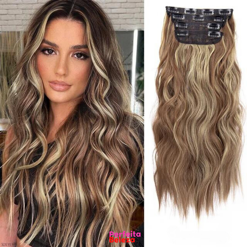 RapunzelHair - Extensão de Cabelo 50 cm [Kit com 4 peças]