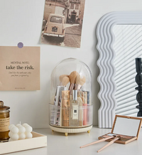 GlamStation - Organizador de Pincéis e Maquiagem Rotativo