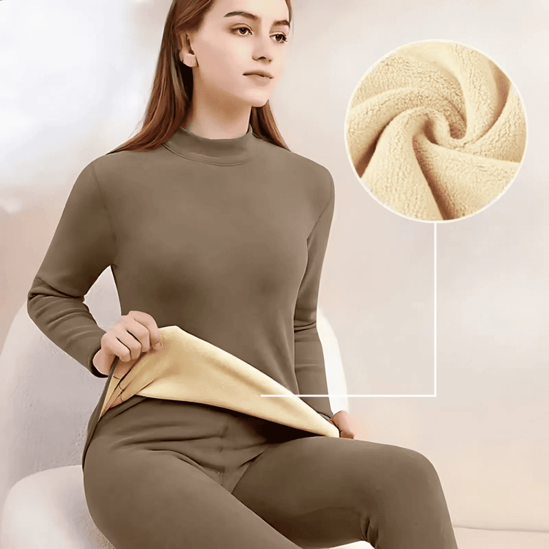 Aura | Conjunto Feminino Térmico Peluciado Segunda Pele