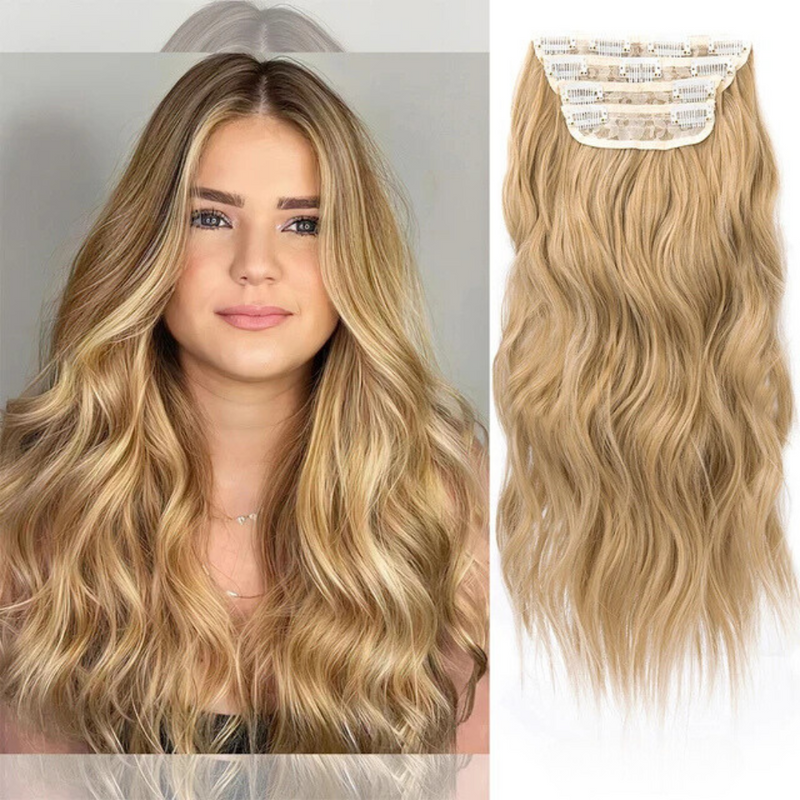 Rapunzel Hair - Extensões naturais para um visual luxuoso  [Kit com 4 peças de 50 cm cada]