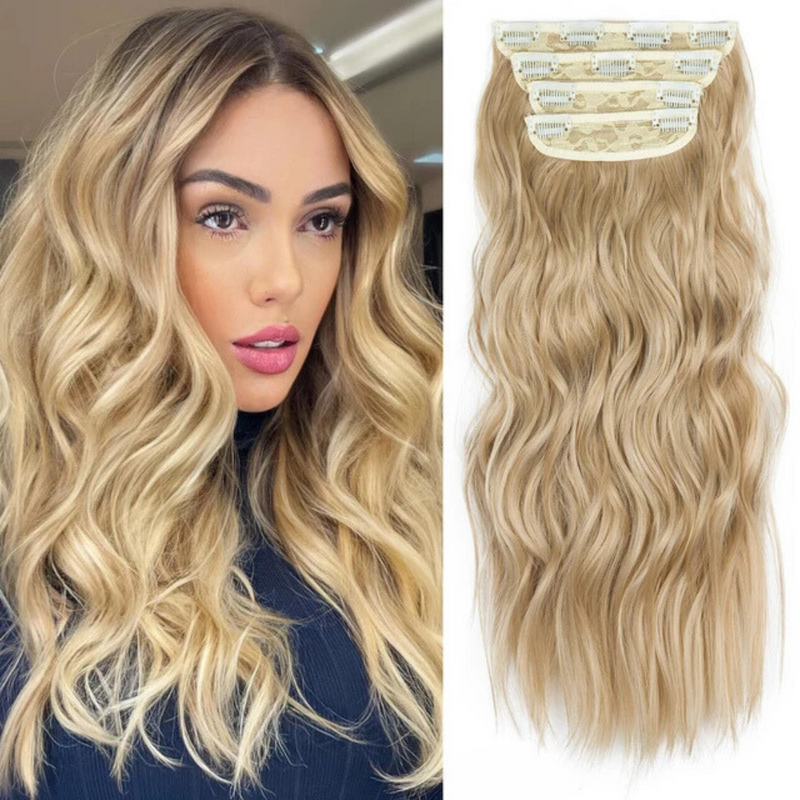 Rapunzel Hair - Extensões naturais para um visual luxuoso  [Kit com 4 peças de 50 cm cada]