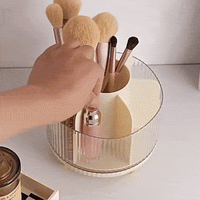 GlamStation - Organizador de Pincéis e Maquiagem Rotativo