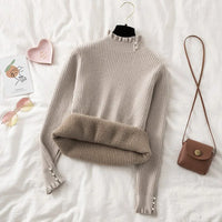 Freya | Suéter Feminino Canelado com Botões Perolados